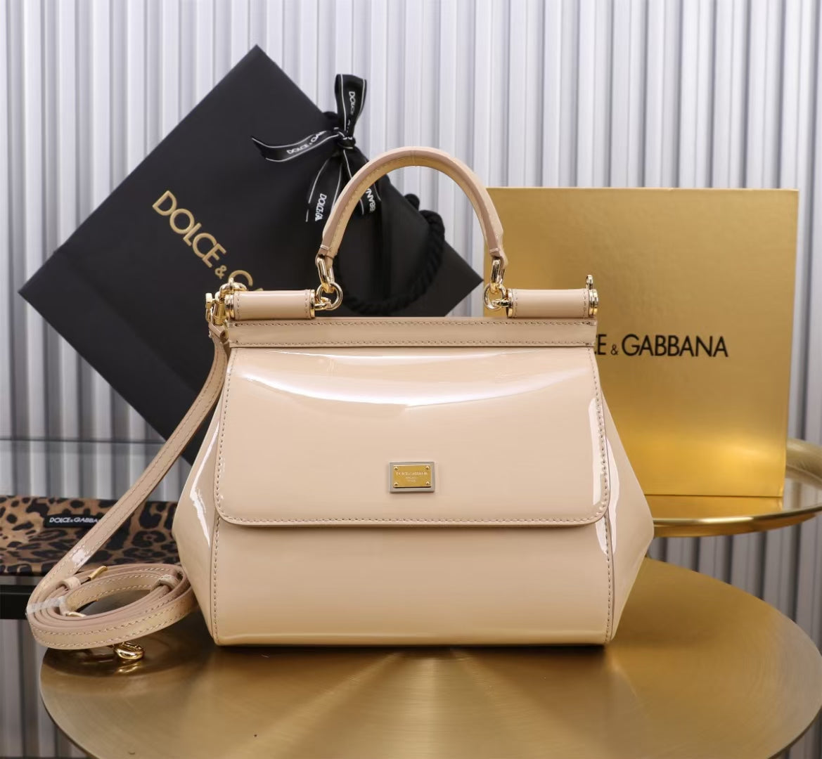 Dolce & Gabbana Classic Patent Calfskin Handbag