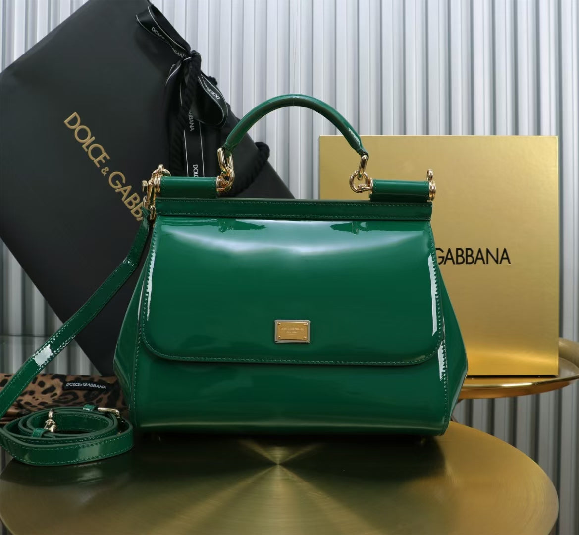 Dolce & Gabbana Classic Patent Calfskin Handbag