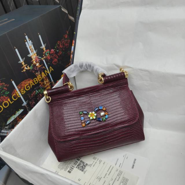 Dolce & Gabbana Embellished Handbag – Jeweled DG & Bow Motifs