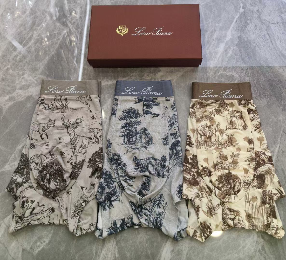 Loro Piana ToileVerde Briefs – Nature Etching Edition