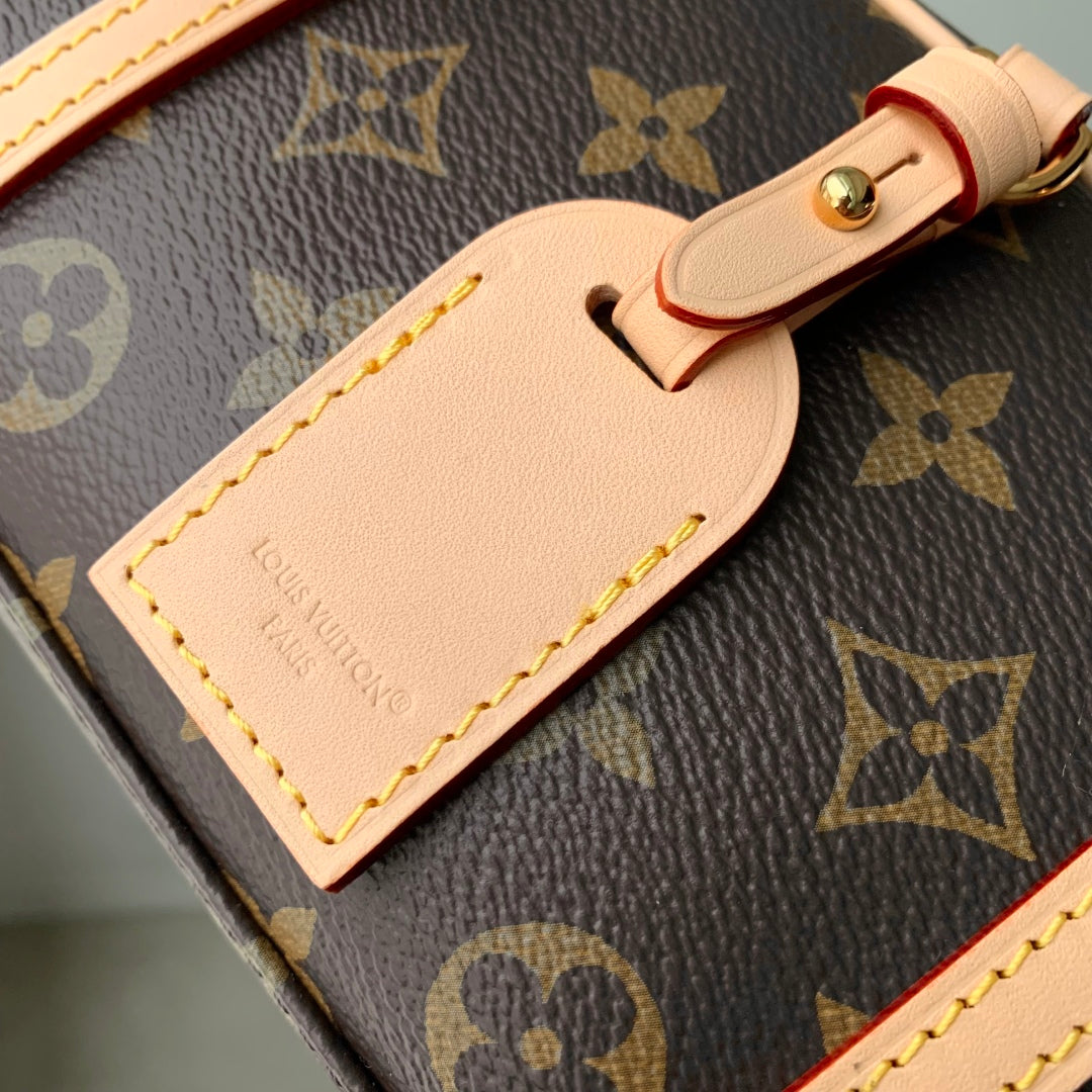 Louis Vuitton Monogram Canvas Handbag – Gold Hardware with Padlock Detail