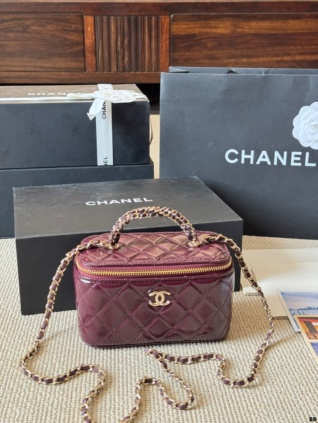 Chanel Mini Vanity Bag Quilted Leather