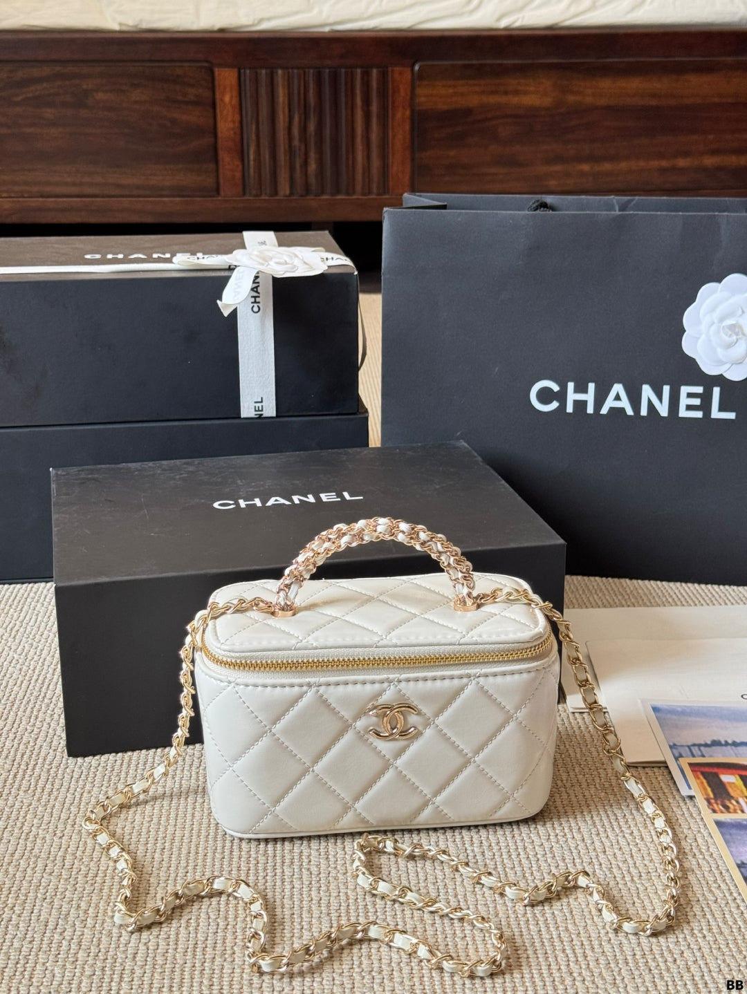 Chanel Mini Vanity Bag Quilted Leather