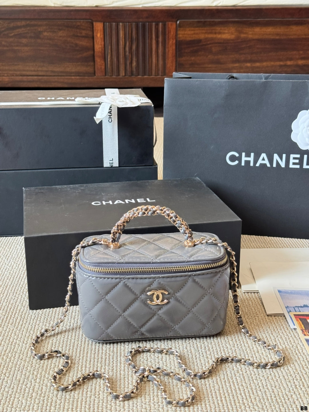 Chanel Mini Vanity Bag Quilted Leather