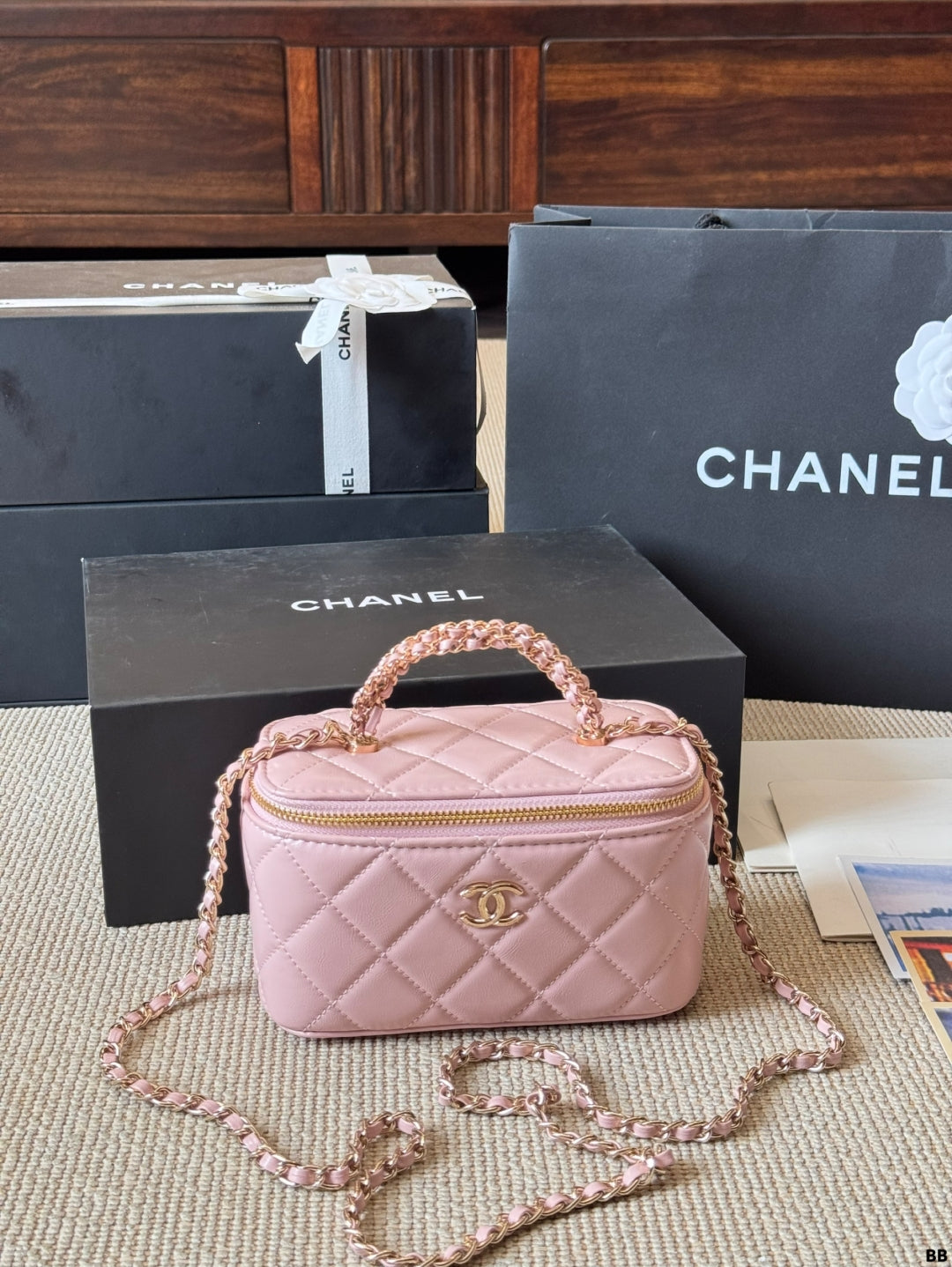 Chanel Mini Vanity Bag Quilted Leather