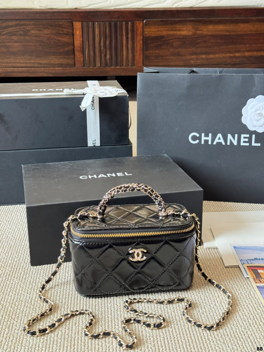 Chanel Mini Vanity Bag Quilted Leather