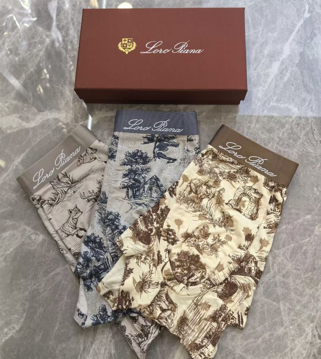 Loro Piana ToileVerde Briefs – Nature Etching Edition