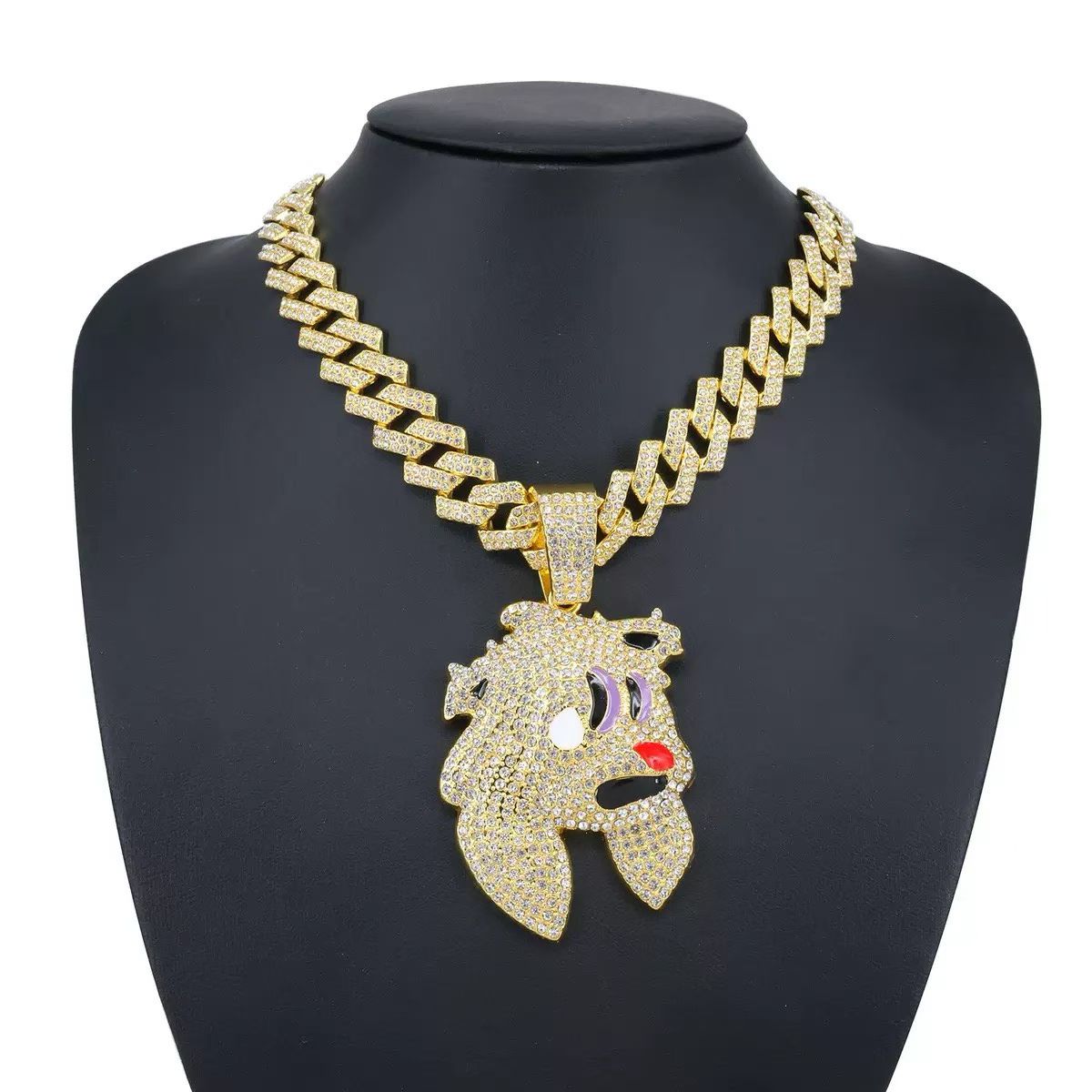 Iced-Out Statement Pendant Collection – Gold & Silver Cuban Link Necklaces with Custom Designs
