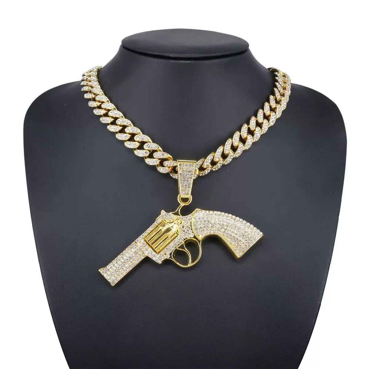 Iced-Out Statement Pendant Collection – Gold & Silver Cuban Link Necklaces with Custom Designs