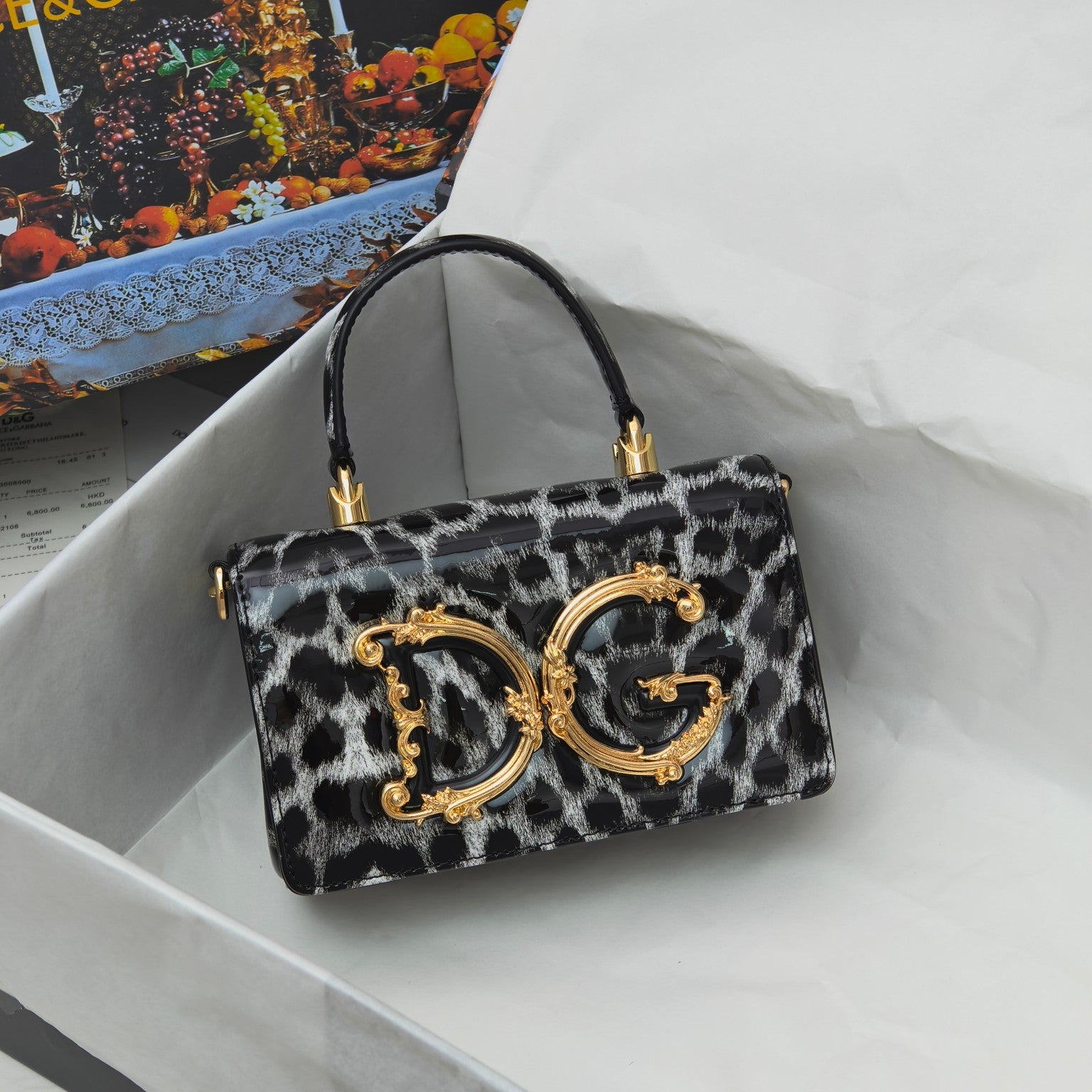 Dolce & Gabbana DG Logo Handbag with Ornate Gold Emblem