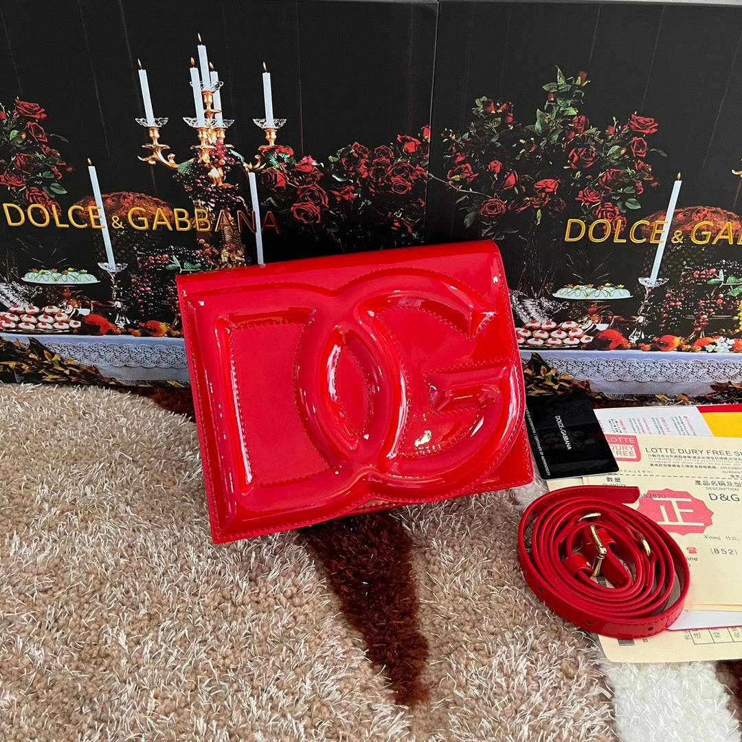 Dolce & Gabbana DG Embossed Handbag Glossy Finish