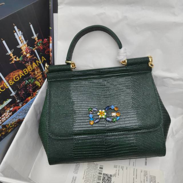 Dolce & Gabbana Embellished Handbag – Jeweled DG & Bow Motifs