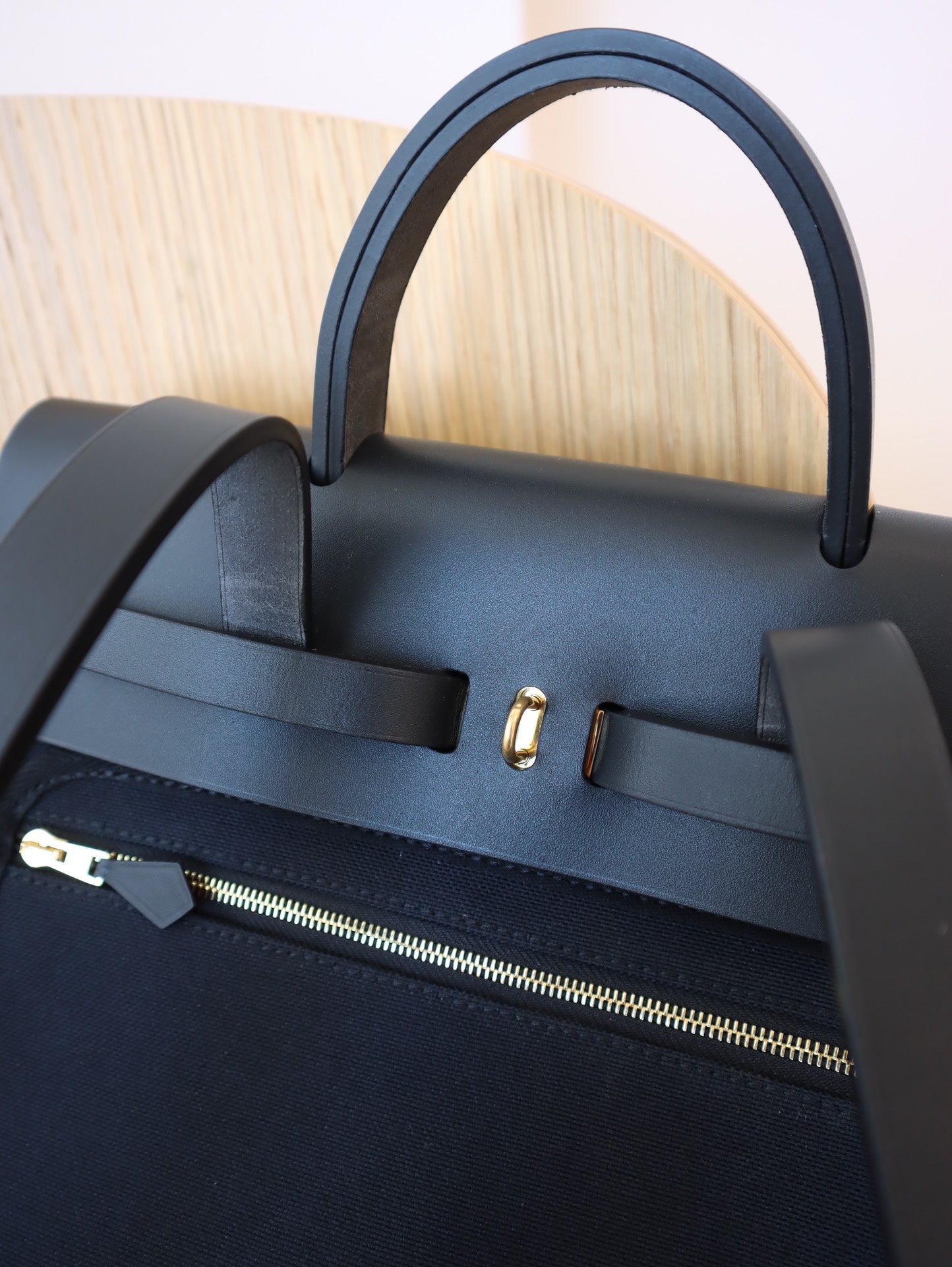 Hermès Herbag Backpack – Canvas & Leather with Kelly Clasp