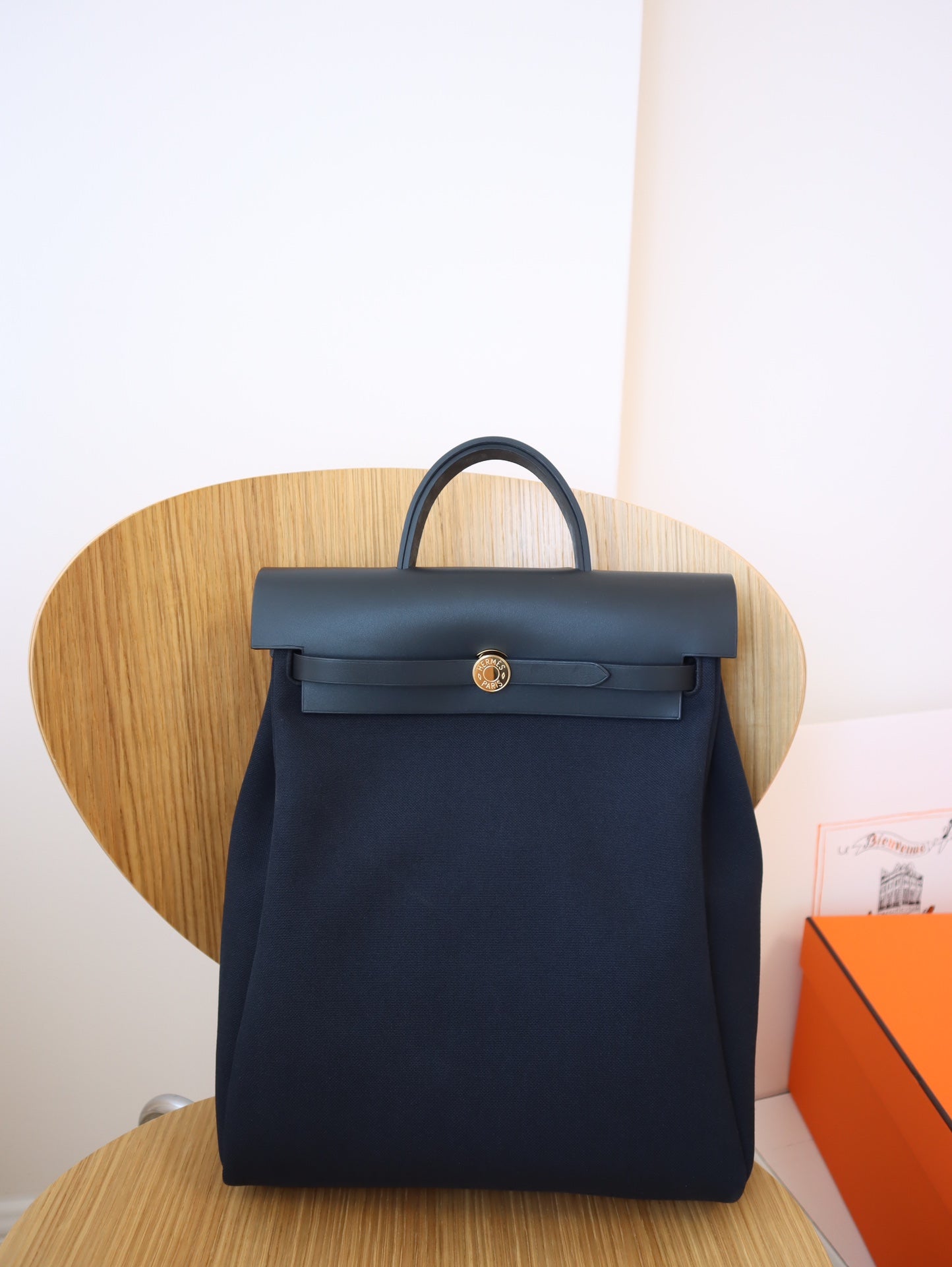 Hermès Herbag Backpack – Canvas & Leather with Kelly Clasp