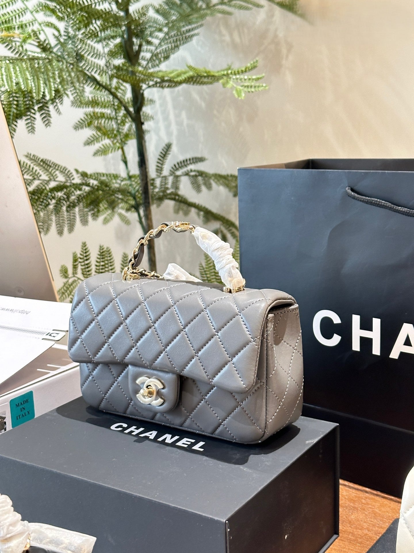 Chanel 24C Flap Bag – Quilted Leather with Gold Hardware