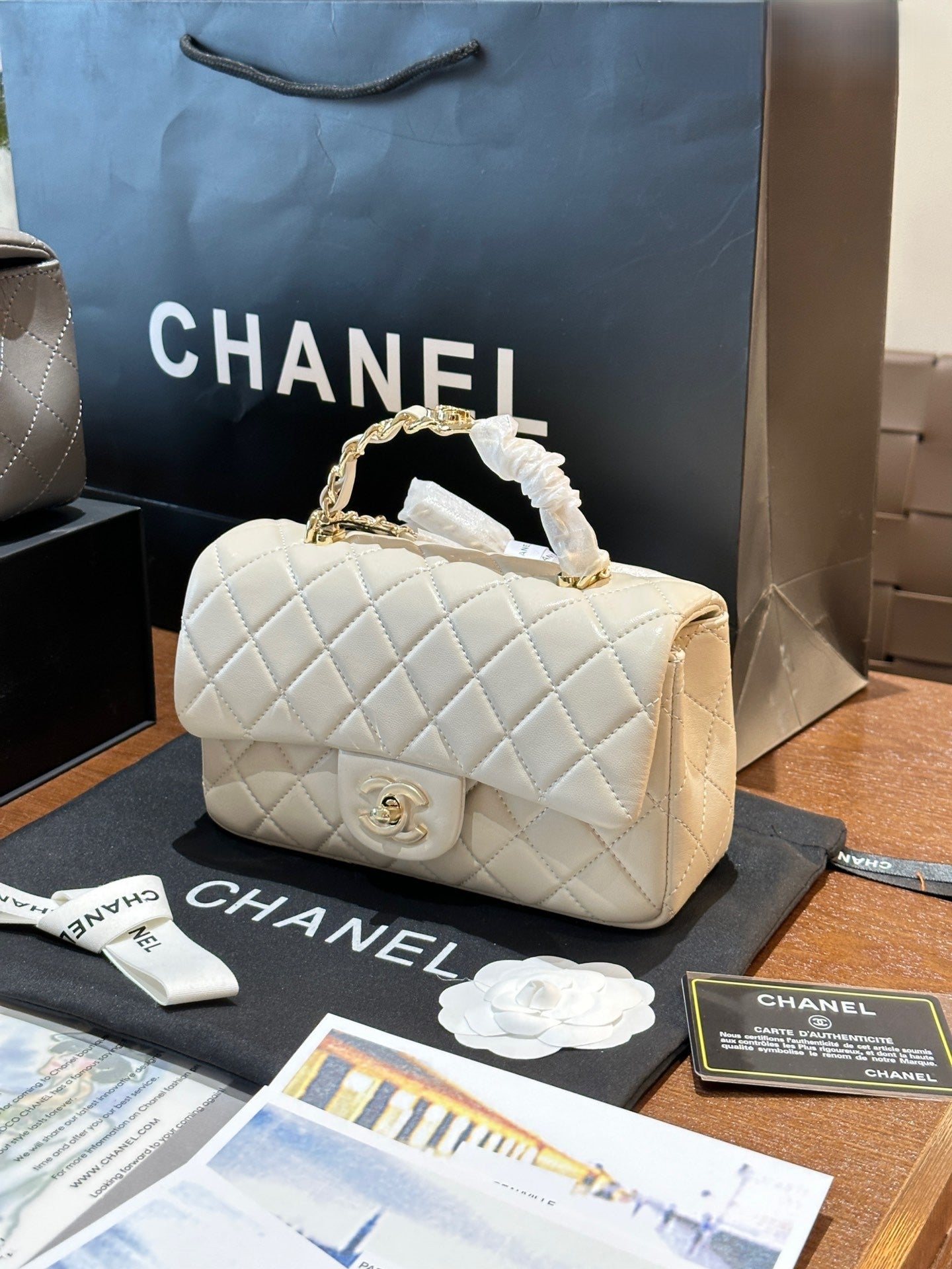 Chanel 24C Flap Bag – Quilted Leather with Gold Hardware