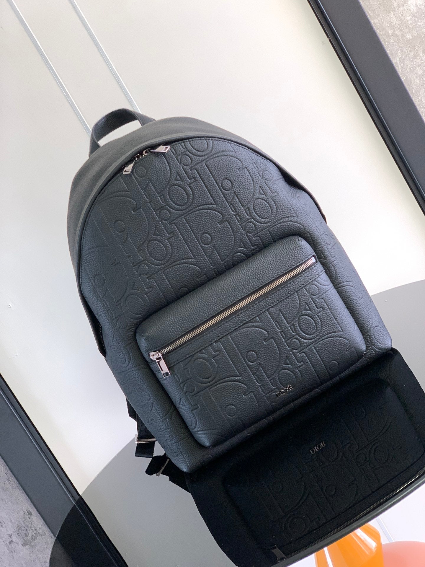 Dior Embossed Leather Backpack