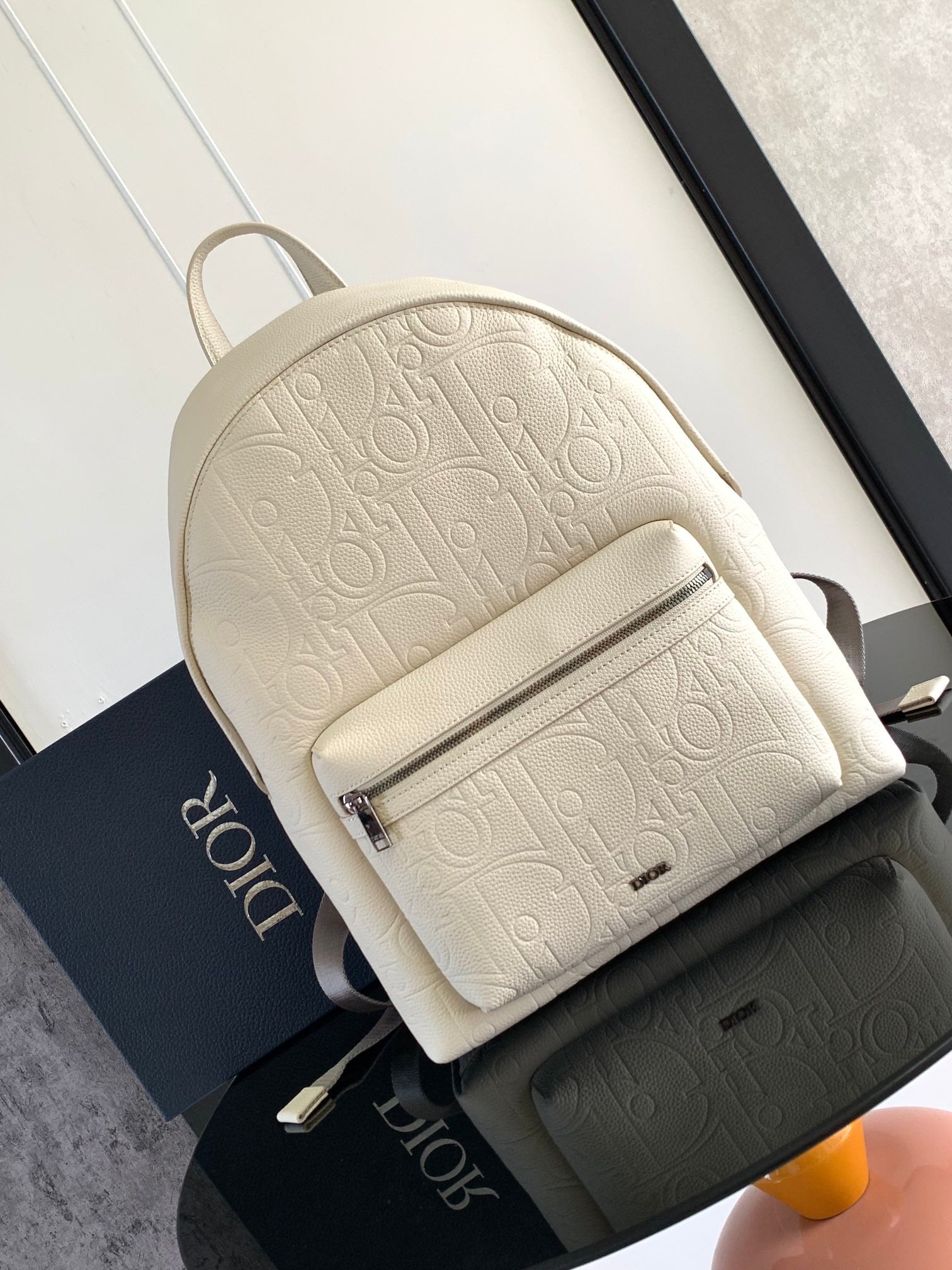 Dior Embossed Leather Backpack