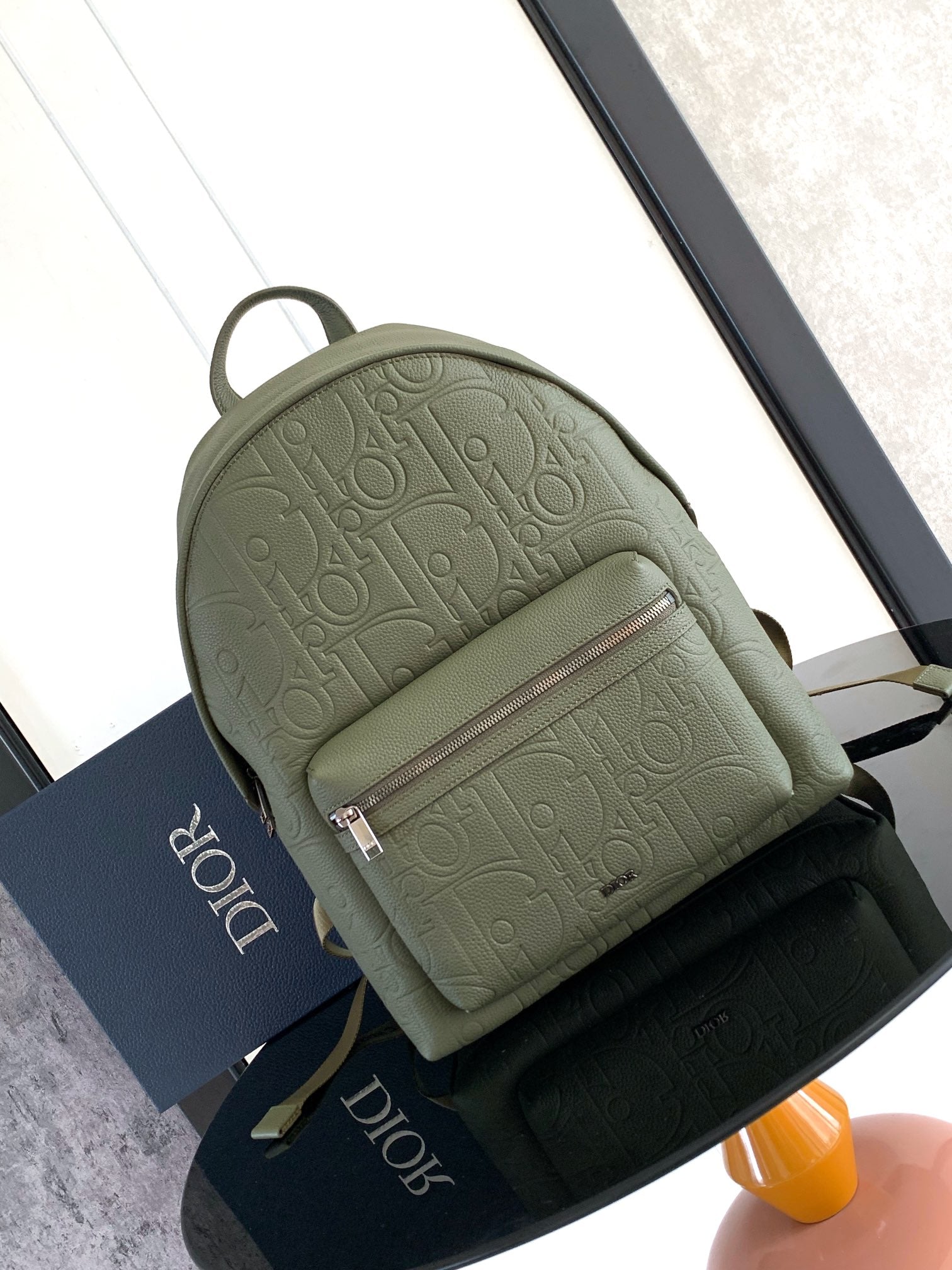 Dior Embossed Leather Backpack