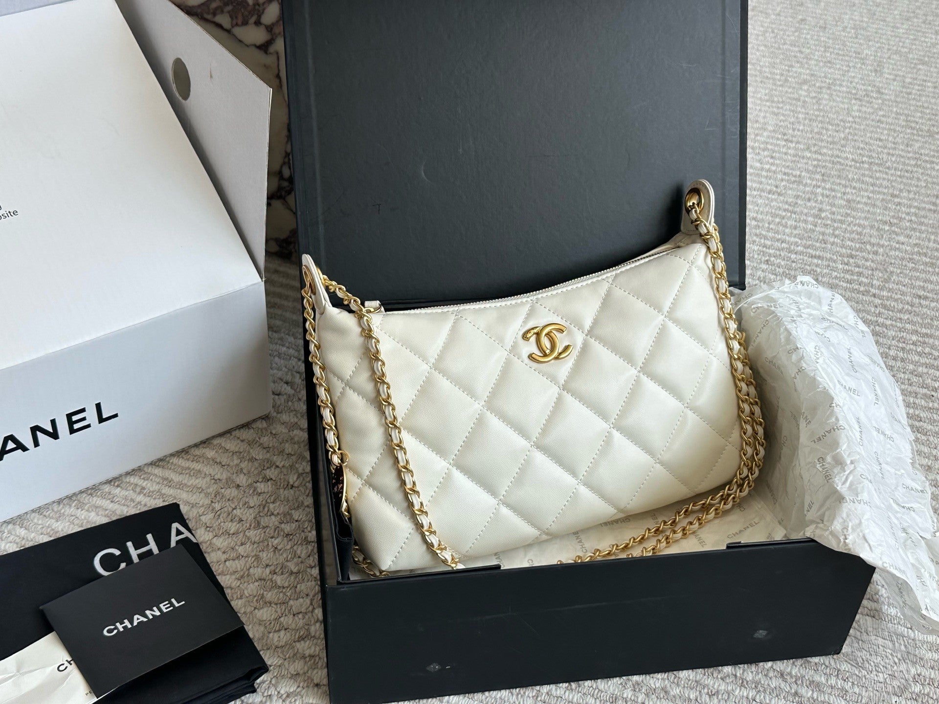 Chanel Mini Flap Bag Quilted Leather with Gold Hardware