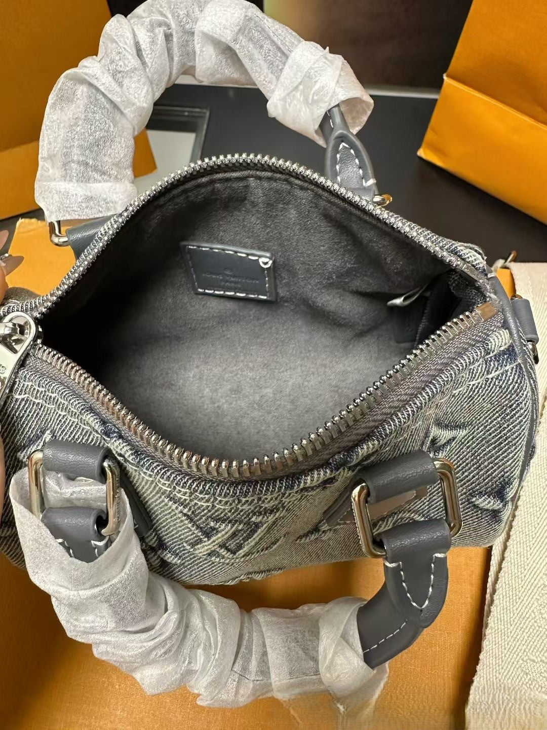 Louis Vuitton Pillow Bag – Gradient Gray Monogram with White Embossed Strap