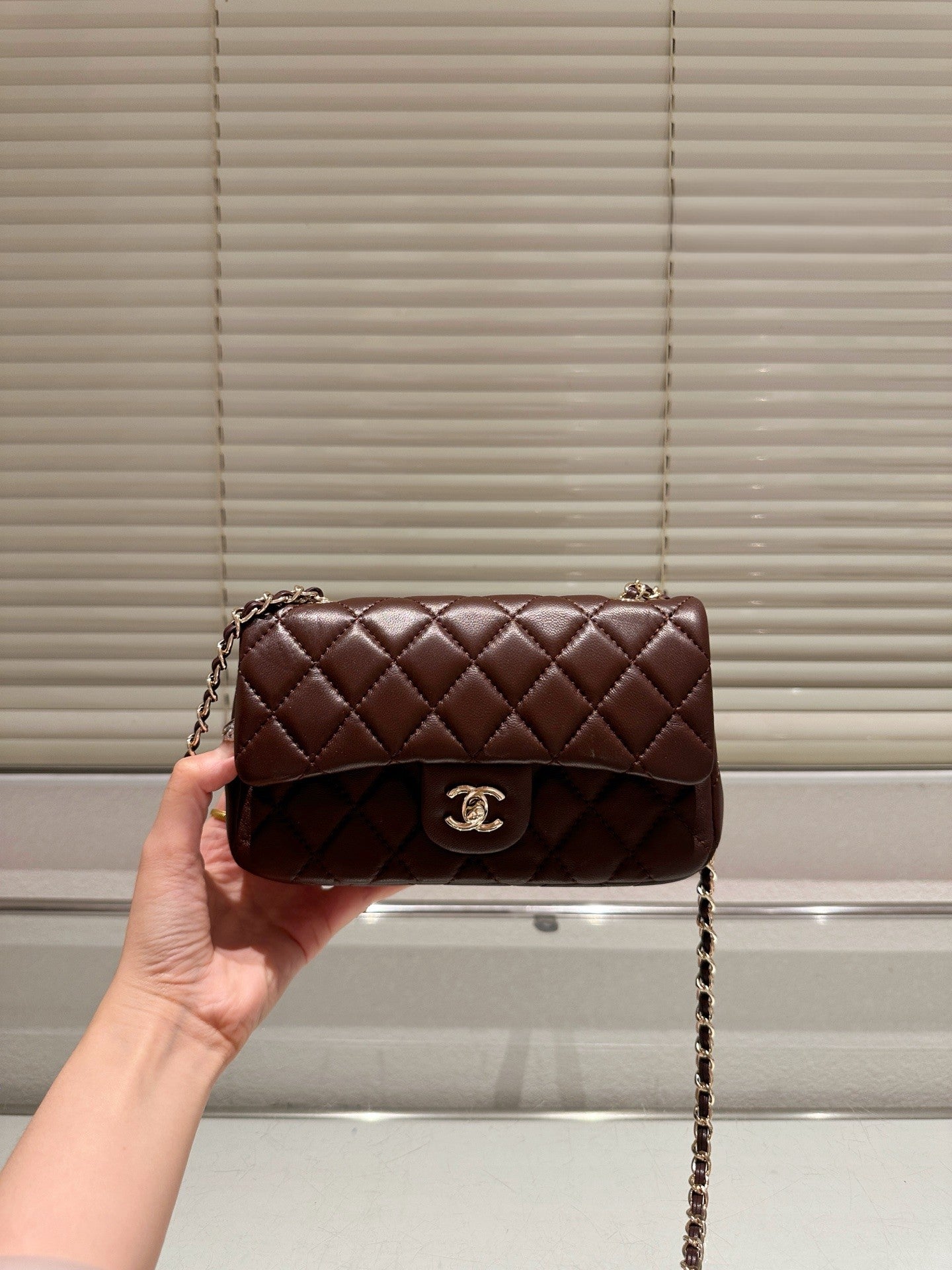 Chanel Mini Flap Bag Quilted Leather with Silver Hardware