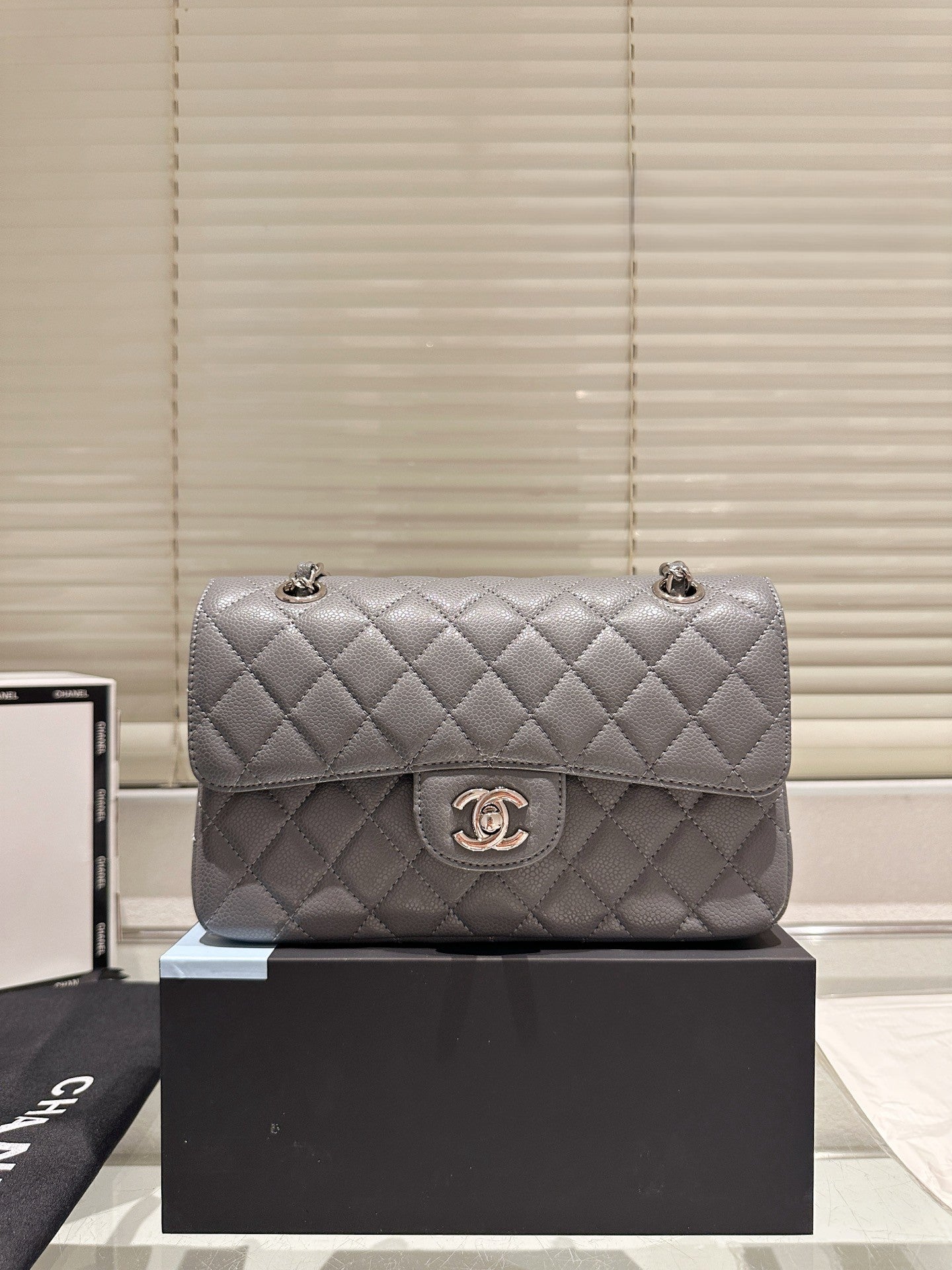 Chanel 23 Gold Buckle Flap Bag Quilted Leather