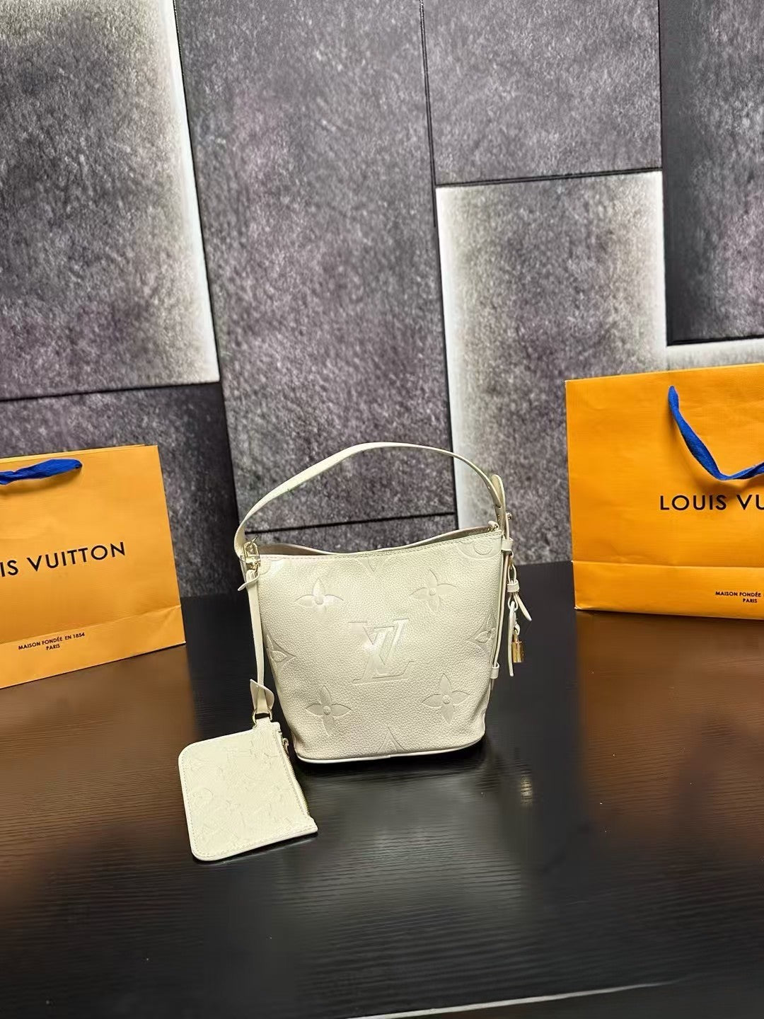 Louis Vuitton Embossed Monogram Shoulder Bag Set – With Matching Wallet