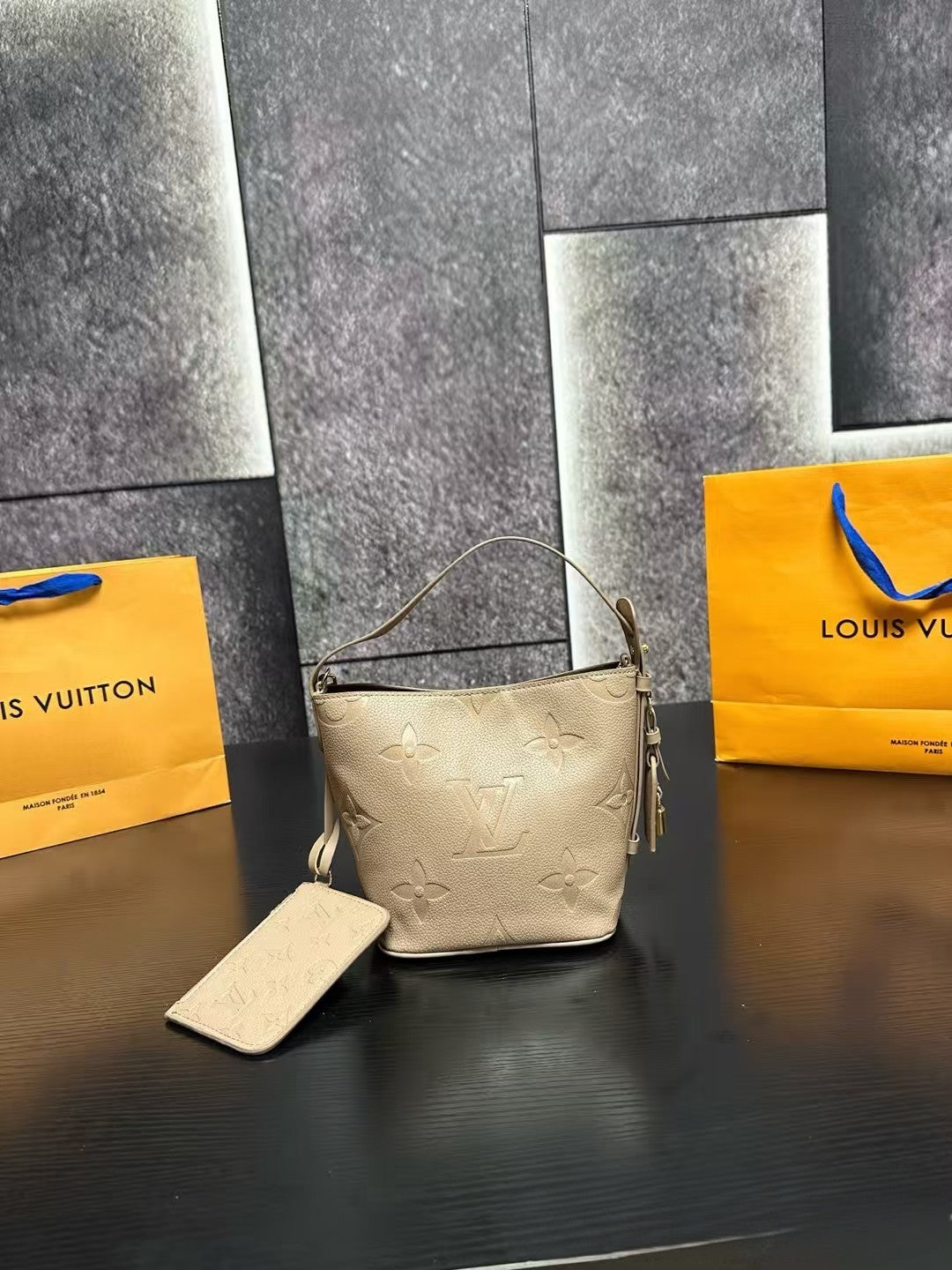 Louis Vuitton Embossed Monogram Shoulder Bag Set – With Matching Wallet