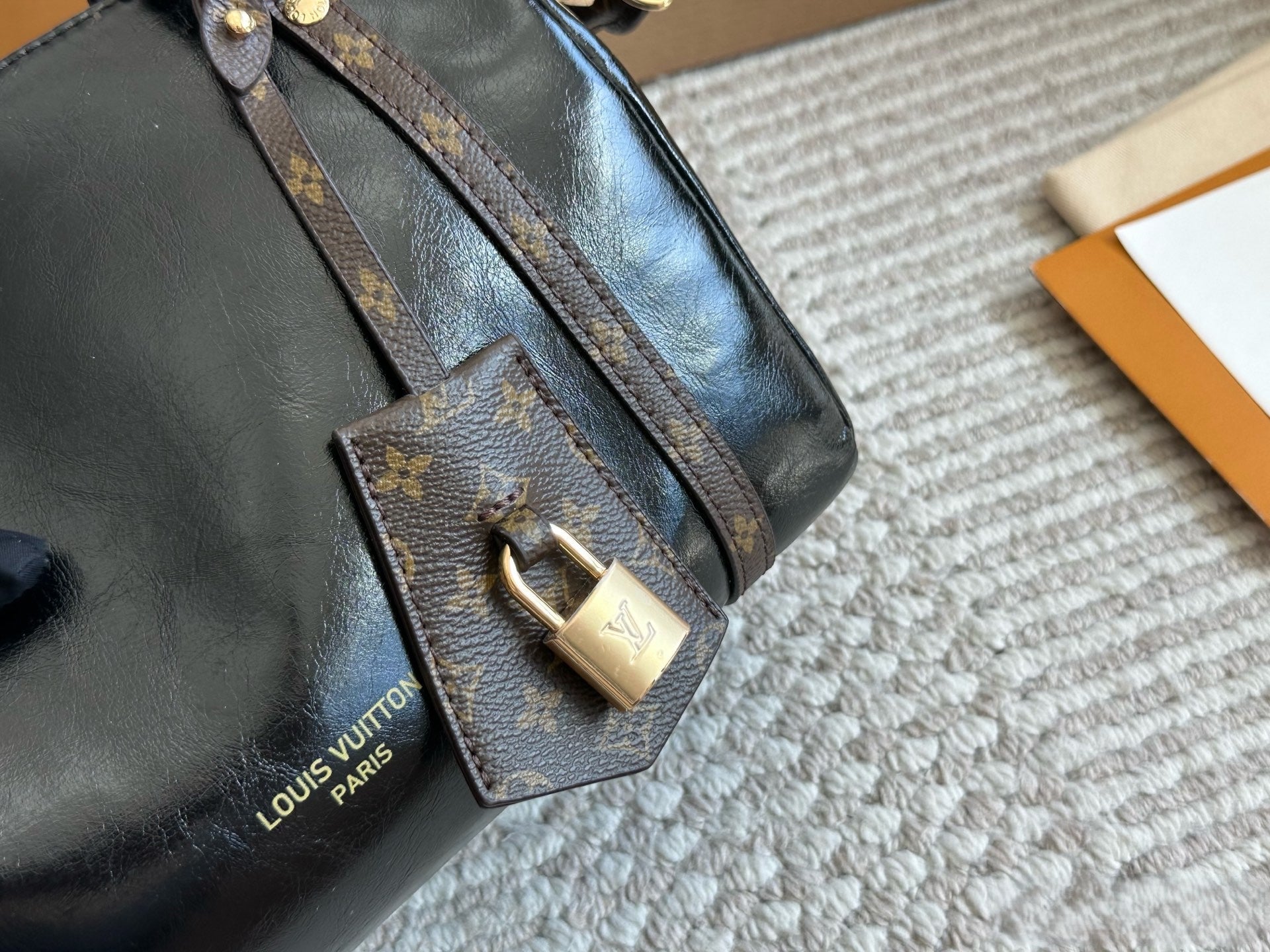 Louis Vuitton Shoulder Bag | Black Monogram with Gold Hardware