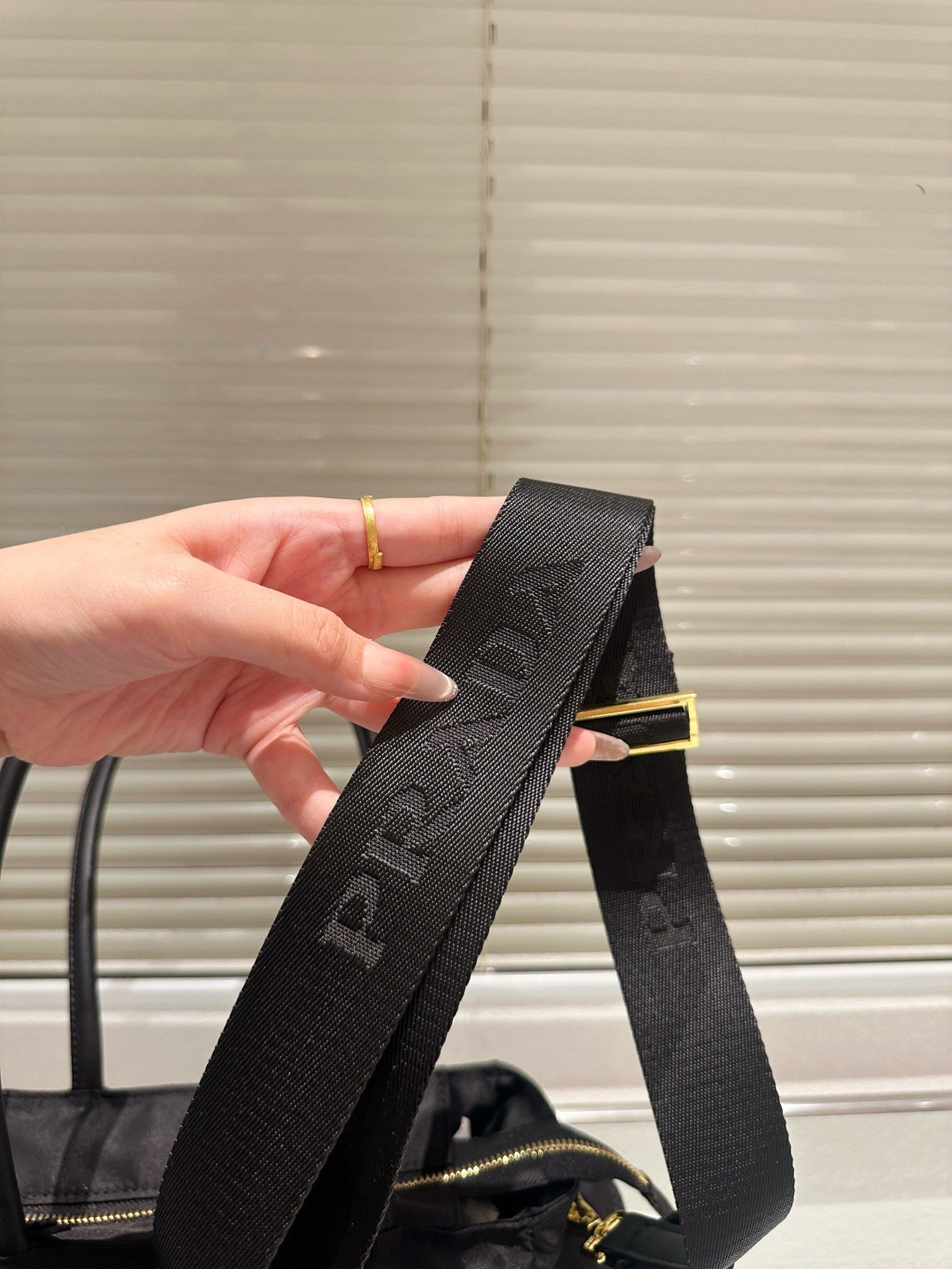 Prada Top-Handle Handbag with Gold Hardware