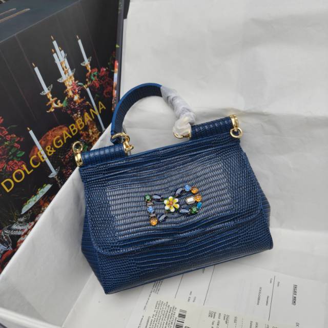 Dolce & Gabbana Embellished Handbag – Jeweled DG & Bow Motifs