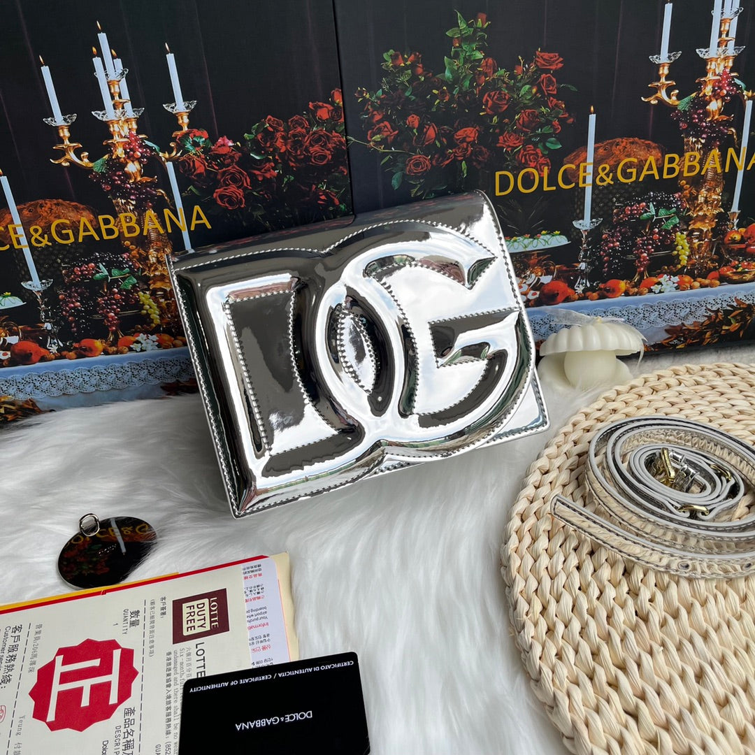 Dolce & Gabbana DG Embossed Handbag Glossy Finish